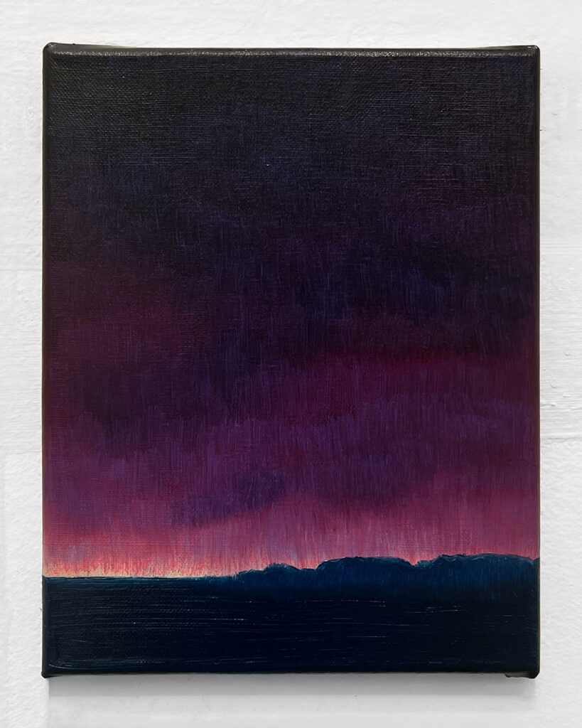 Borderline: Lampedusa ~35.51°N, 12.61°E olej na płótnie, 30 x 24 cm, 2026