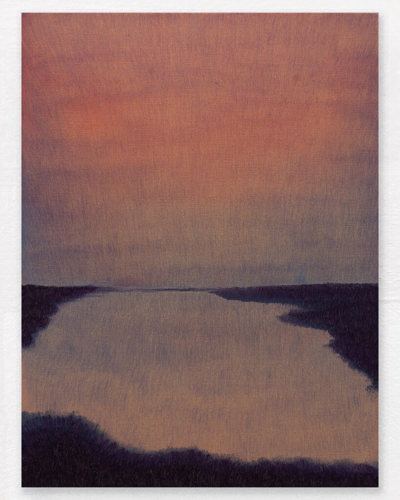 Borderline: Evros / Maritsa, ~41.50°N, 26.53°E, oil on canvas, 40 × 30 cm, 2026